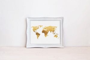 valentines day gift decorative world map
