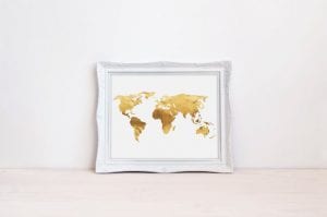 valentines day gift decorative world map