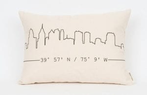 valentines day gifts custom skyline pillow