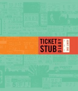 valentines day gift ticket stub diary